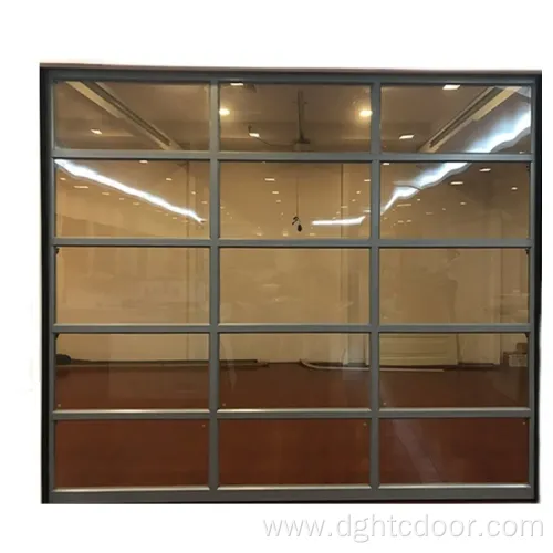 Automatic Tempered Glass / Organic Glass Sectional Doors